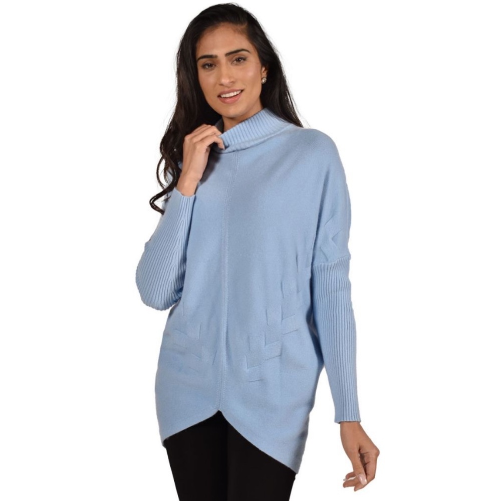 Frank Lyman Blue sweater. Beautiful sweater on.
